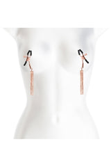 NS Novelties - Bound - Chain Tassel Nipple Clamps - Rose Gold/Black BDSM - Tophatter Daily Deals