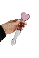 NS Novelties - Crystal - Heart of Glass Dildo - Clear/Pink Sex Toy - Tophatter Daily Deals