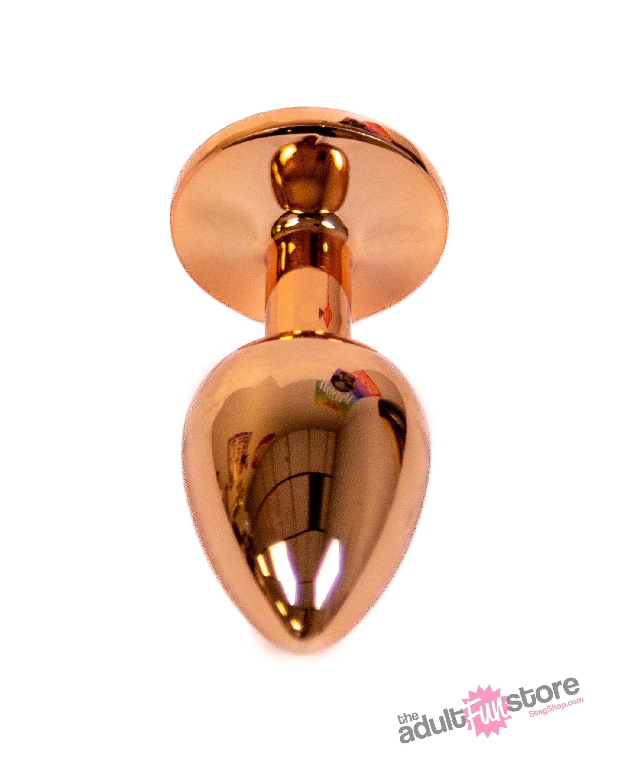 NS Novelties - Rear Assets - Aluminum Butt Plug - Rose Gold/Clear - 2.75 Inch Sex Toy - Tophatter Daily Deals