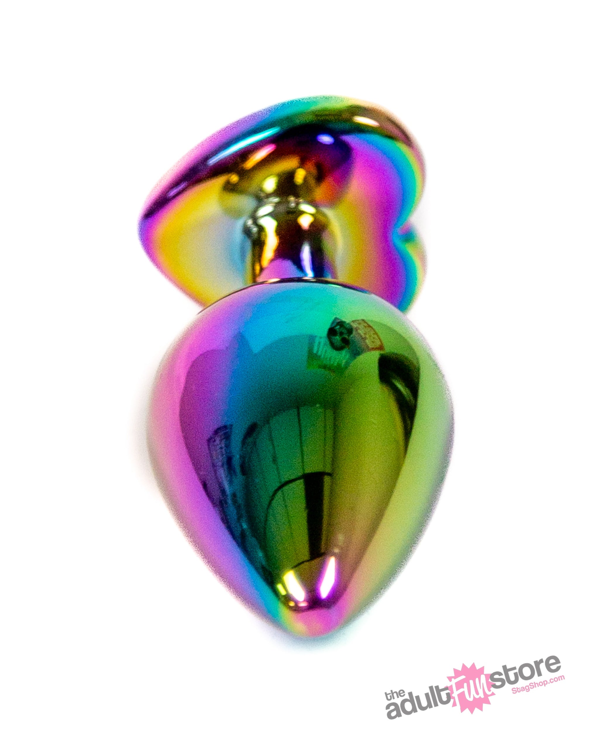 NS Novelties - Rear Assets - Aluminum Heart Butt Plug - Multicolour/Clear - 3.25 Inch Sex Toy - Tophatter Daily Deals