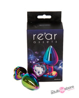 NS Novelties - Rear Assets - Aluminum Heart Butt Plug - Multicolour/Clear - 3.25 Inch Sex Toy - Tophatter Daily Deals