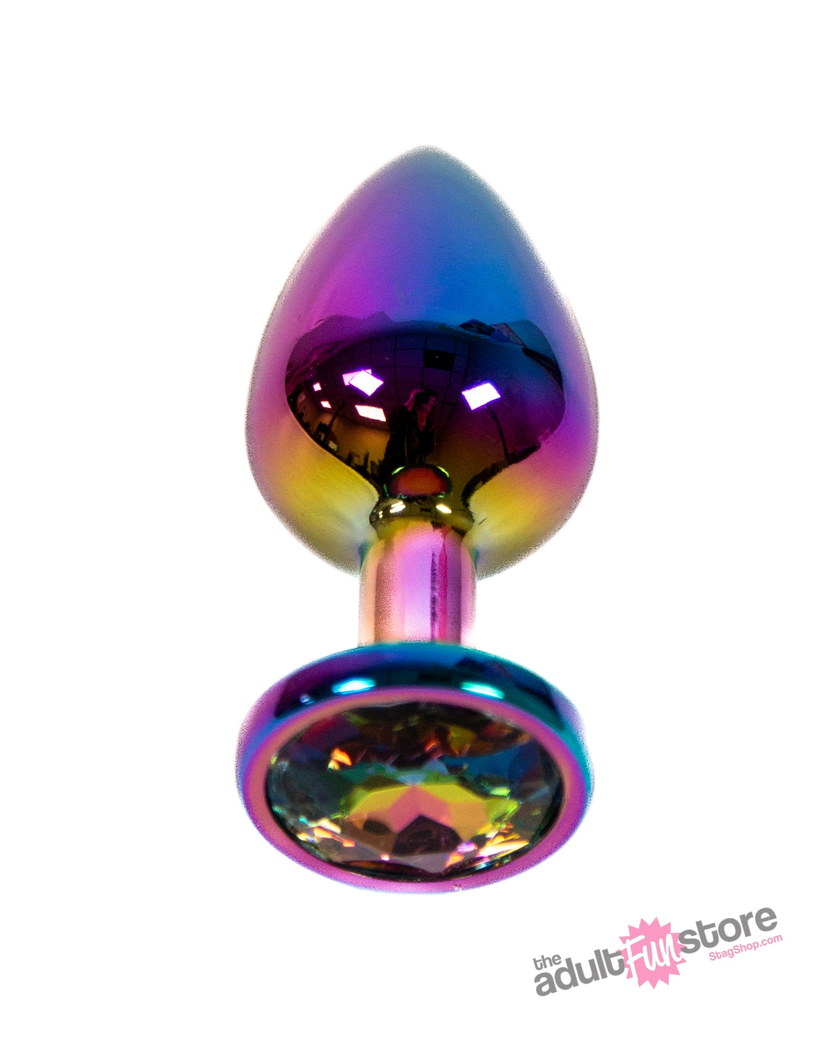 NS Novelties - Rear Assets - Medium Aluminum Butt Plug - Multicolour/Rainbow Sex Toy - Tophatter Daily Deals