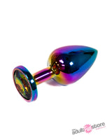 NS Novelties - Rear Assets - Medium Aluminum Butt Plug - Multicolour/Rainbow Sex Toy - Tophatter Daily Deals