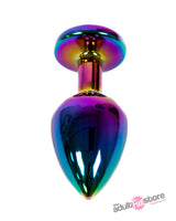NS Novelties - Rear Assets - Medium Aluminum Butt Plug - Multicolour/Rainbow Sex Toy - Tophatter Daily Deals