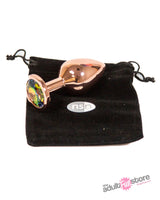 NS Novelties - Rear Assets - Aluminum Butt Plug - Rose Gold/Rainbow - 3.15 Inch Sex Toy - Tophatter Daily Deals