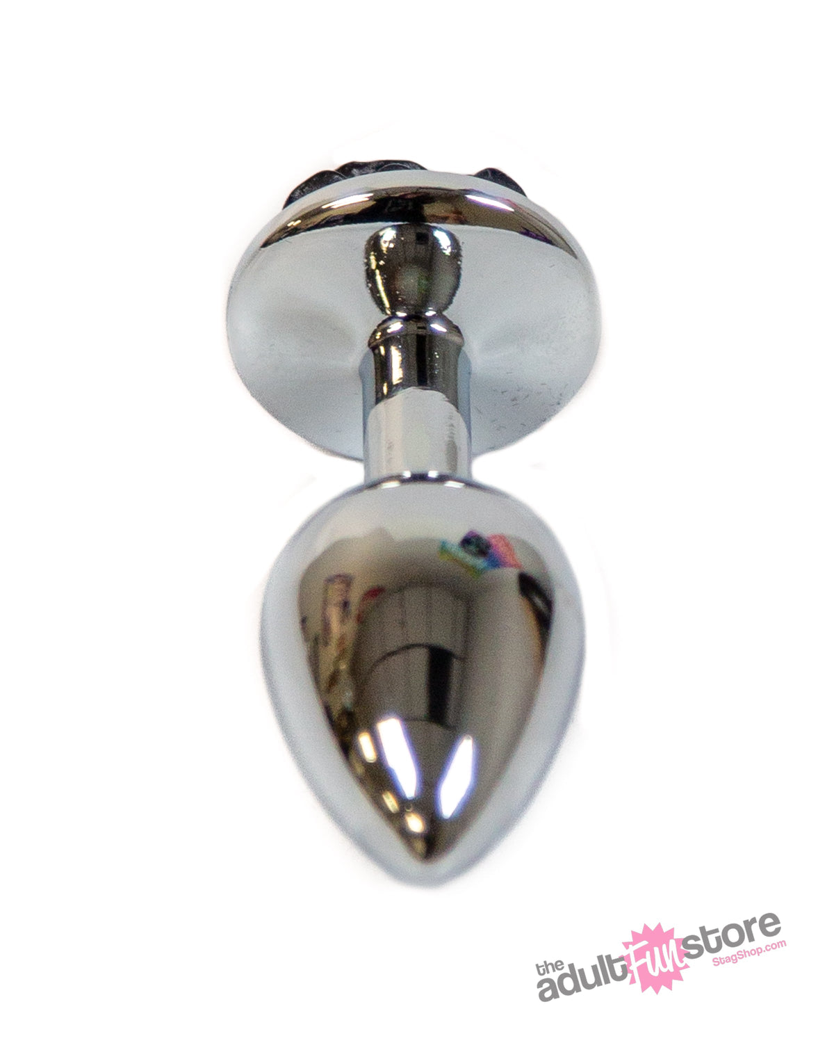 NS Novelties - Rear Assets - Aluminum Rose Butt Plug - Black/Silver - Small - 3 inch Sex Toy - Tophatter Daily Deals