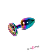 NS Novelties - Rear Assets - Aluminum Heart Butt Plug - Multicolour/Rainbow - 2.75 Inch Sex Toy - Tophatter Daily Deals