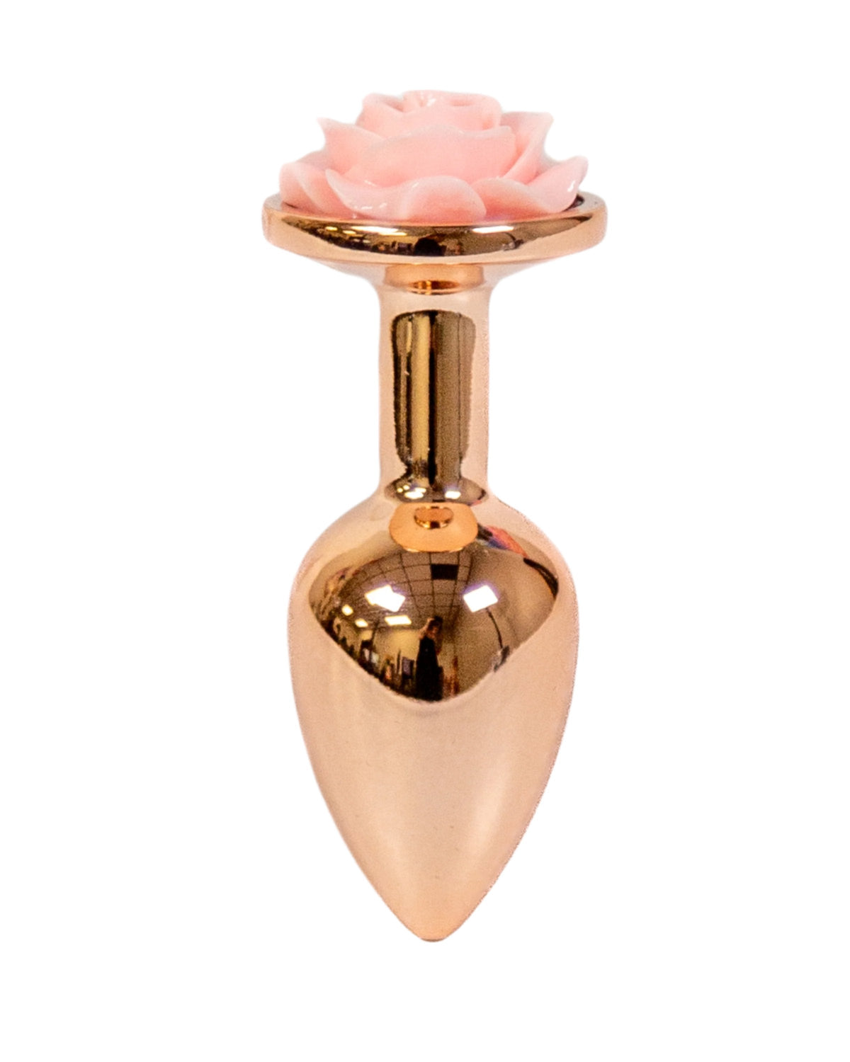 NS Novelties - Rear Assets - Aluminum Rose Butt Plug - Gold/Pink - Small - 3 Inch Sex Toy - Tophatter Daily Deals