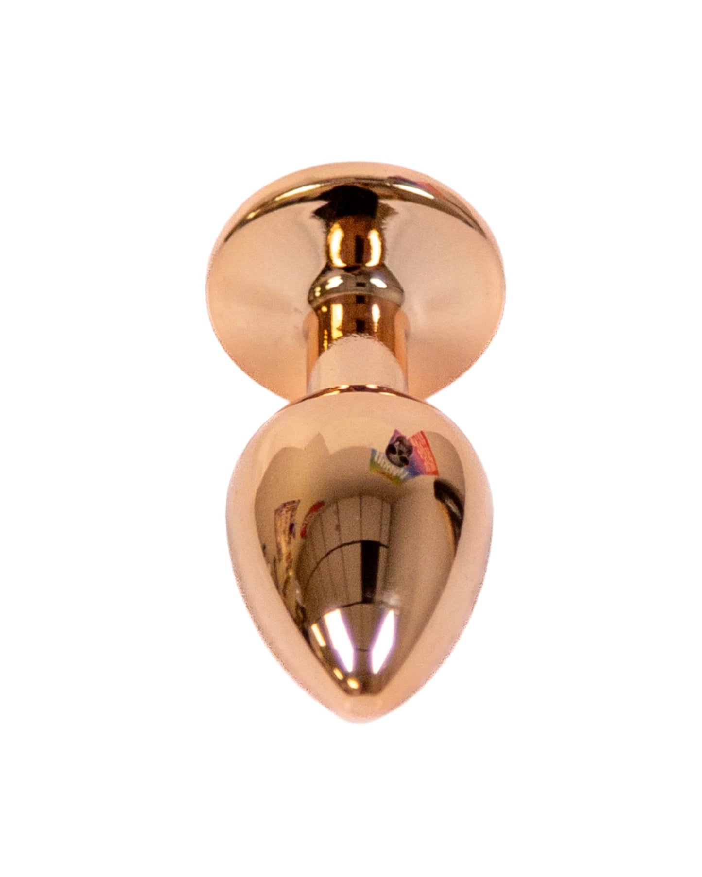 NS Novelties - Rear Assets - Aluminum Rose Butt Plug - Gold/Pink - Small - 3 Inch Sex Toy - Tophatter Daily Deals
