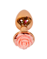 NS Novelties - Rear Assets - Aluminum Rose Butt Plug - Gold/Pink - Small - 3 Inch Sex Toy - Tophatter Daily Deals