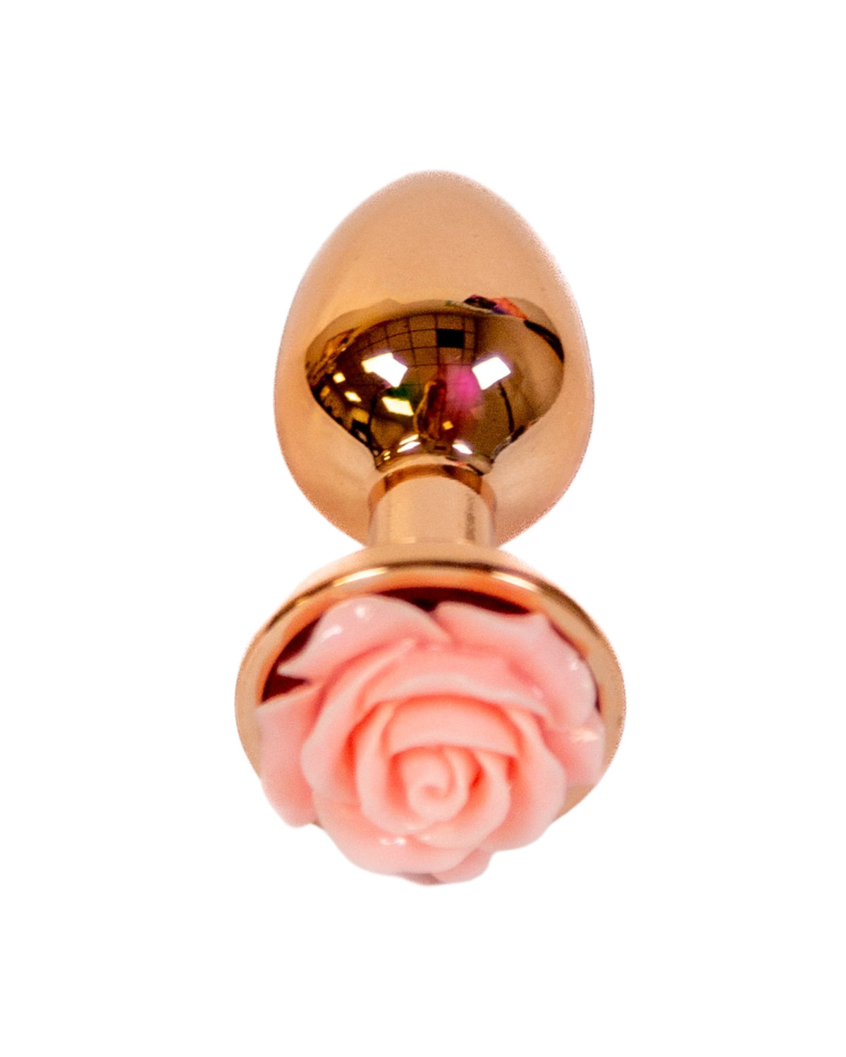 NS Novelties - Rear Assets - Aluminum Rose Butt Plug - Gold/Pink - Small - 3 Inch Sex Toy - Tophatter Daily Deals