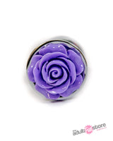 NS Novelties - Rear Assets - Aluminum Rose Butt Plug - Purple/Silver - Small - 3 Inch Sex Toy - Tophatter Daily Deals