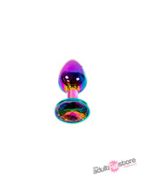 NS Novelties - Rear Assets - Small Aluminum Butt Plug - Multicolour/Rainbow Sex Toy - Tophatter Daily Deals