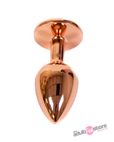 NS Novelties - Rear Assets - Aluminum Rose Butt Plug - Gold/White - Small - 3 Inch Sex Toy - Tophatter Daily Deals