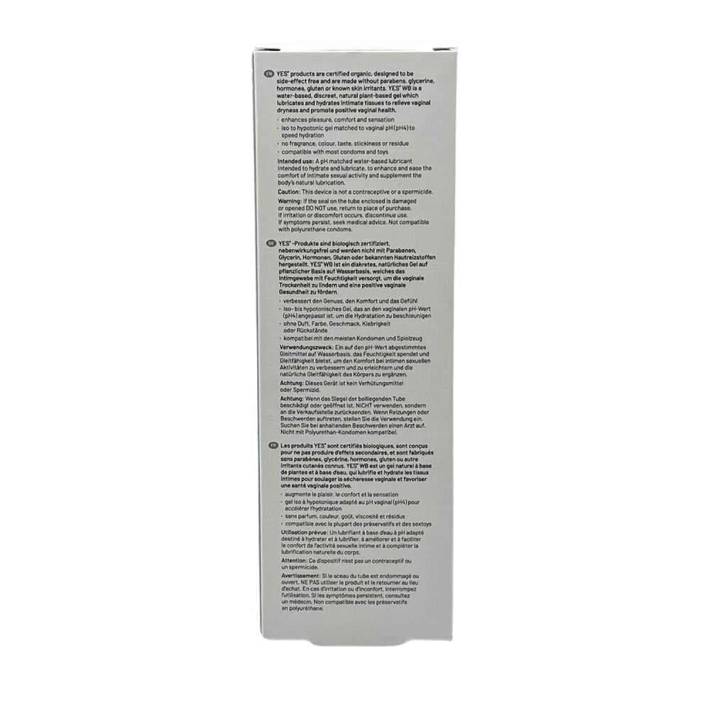 YES Organic Water-Based Personal Lubricant 100ml – Hypoallergenic Silicone-Free Lubricant > Lube > Silicone - Tophatter Daily Deals