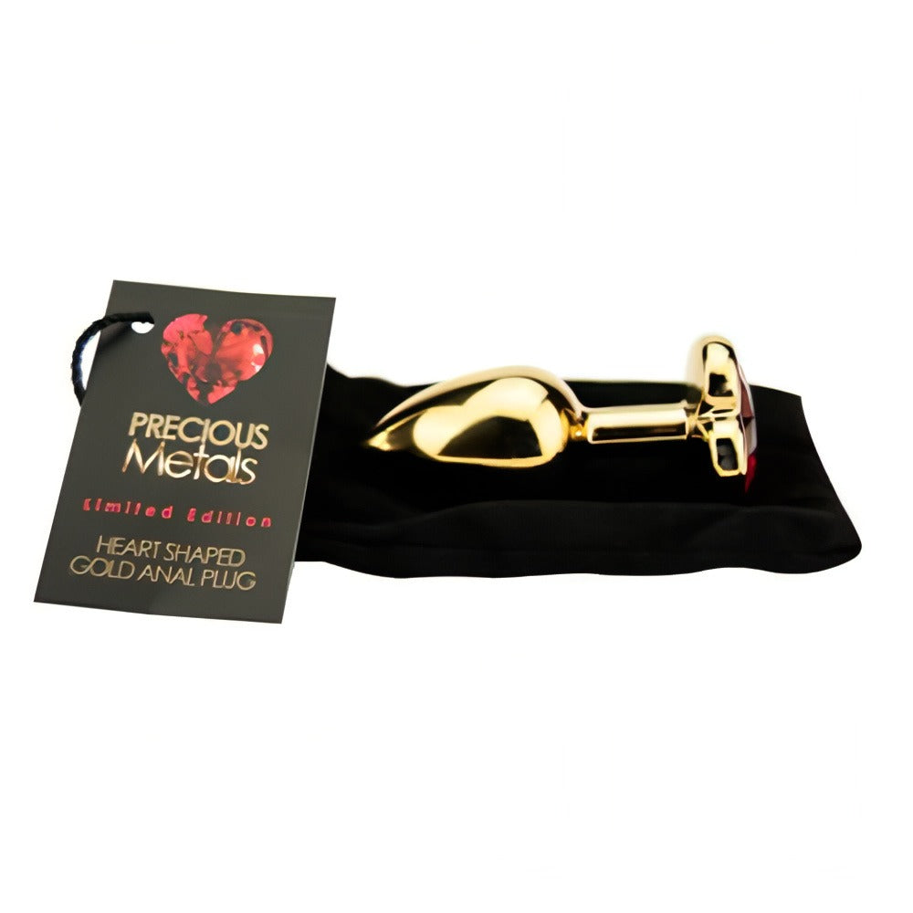 Precious Metals Heart Shaped Jewelled Butt Plug > Anal Range > Jewel Butt Plugs - Tophatter Daily Deals