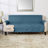 Medallion Solid Furniture Protector - Elenor Collection Sofa Smoke Blue Ivory Furniture & Decor - Tophatter Daily Deals