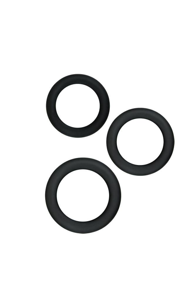 NS Novelties - Renegade - Diversity Cock Ring Set - Black Sex Toy - Tophatter Daily Deals