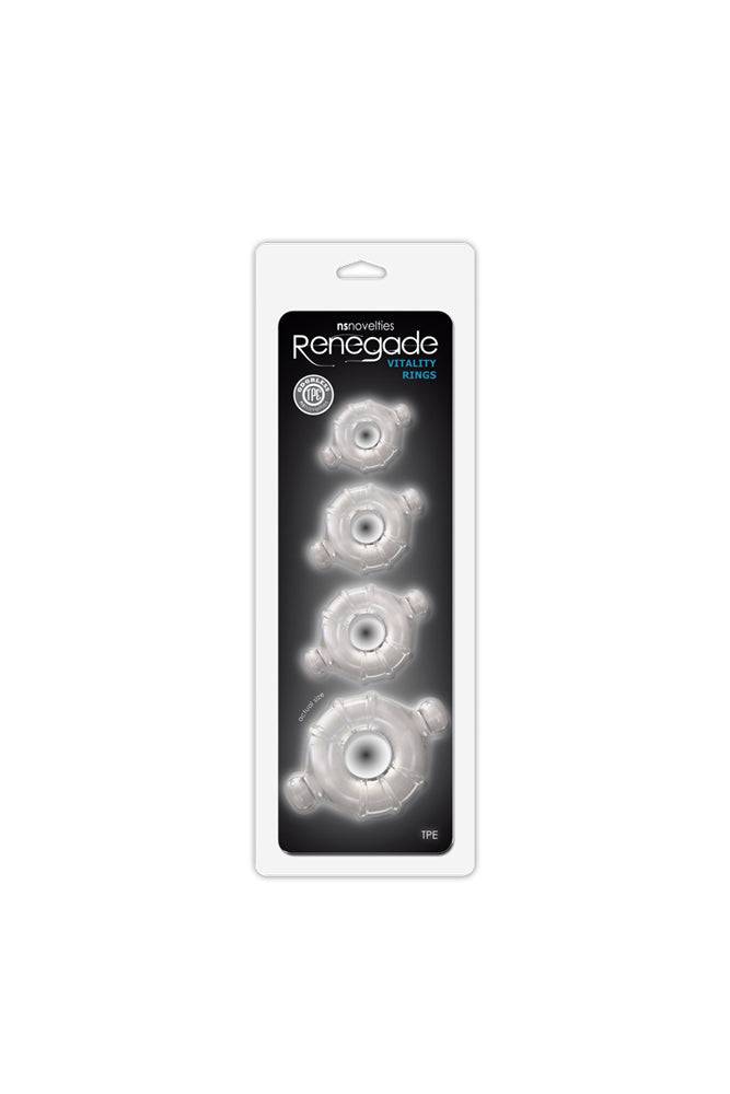 NS Novelties - Renegade - Vitality Cock Rings - Clear Sex Toy - Tophatter Daily Deals