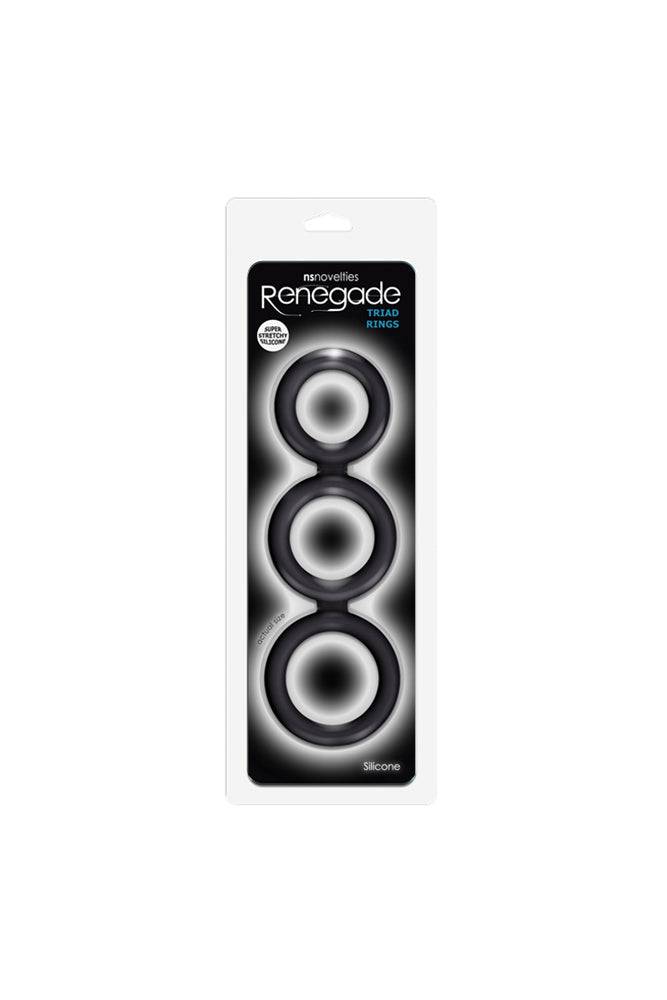 NS Novelties - Renegade - Triad Cock Ring - Black Sex Toy - Tophatter Daily Deals