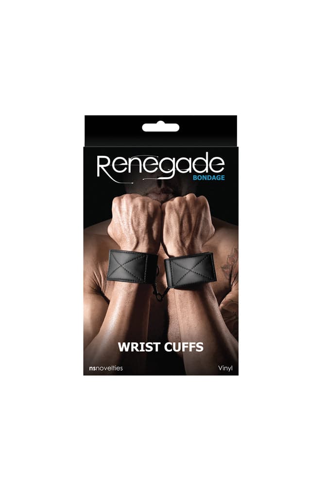 NS Novelties - Renegade Bondage - Wrist Cuffs - Black BDSM - Tophatter Daily Deals