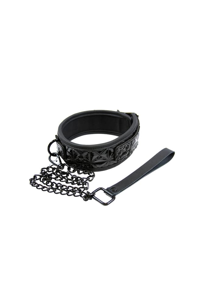 NS Novelties - Sinful - Collar & Leash - Various Colors Black BDSM - Tophatter Daily Deals