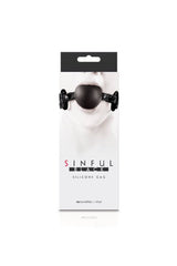 NS Novelties - Sinful - Soft Silicone Ball Gag - Black BDSM - Tophatter Daily Deals