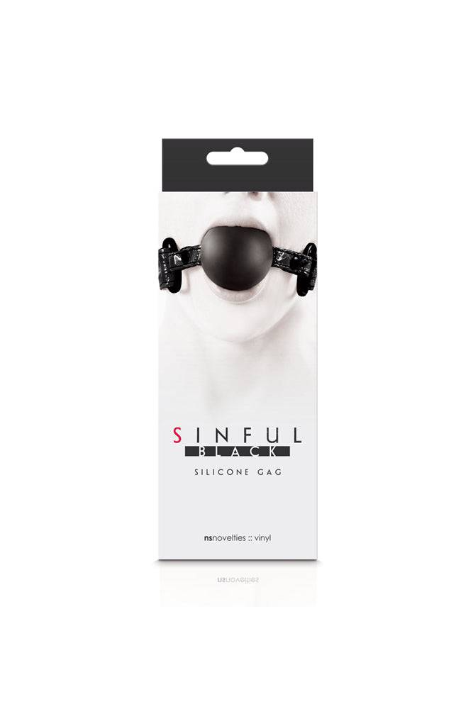 NS Novelties - Sinful - Soft Silicone Ball Gag - Black BDSM - Tophatter Daily Deals