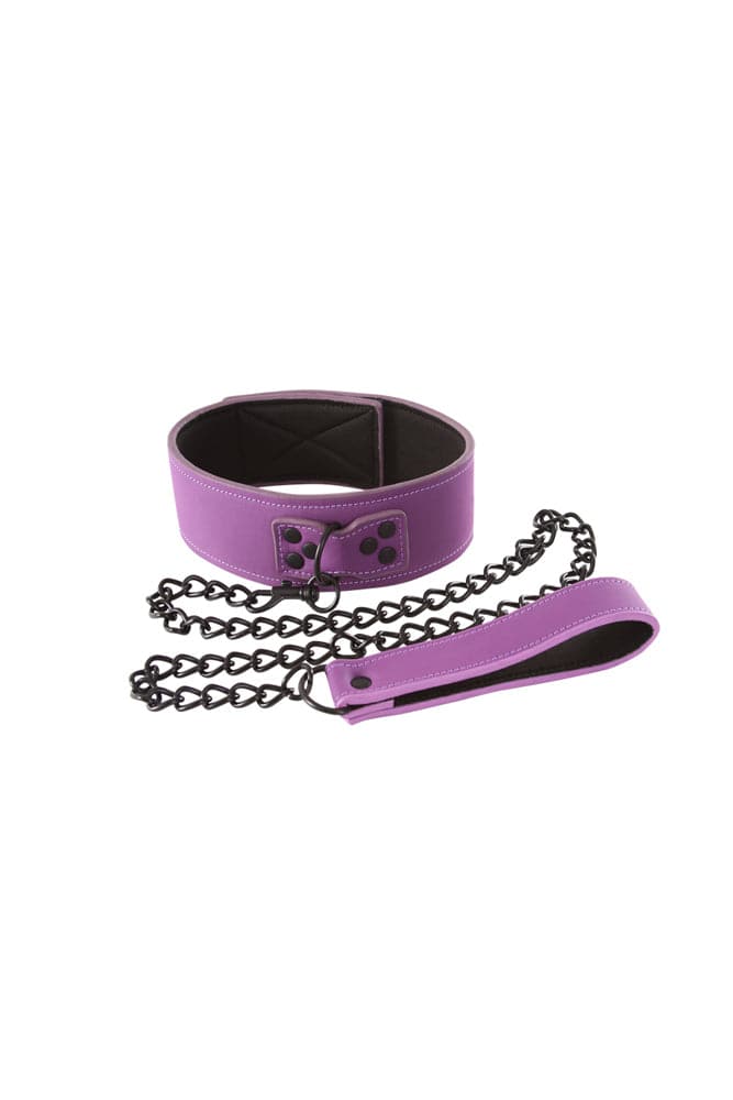 NS Novelties - Lust - Collar & Leash - Purple BDSM - Tophatter Daily Deals