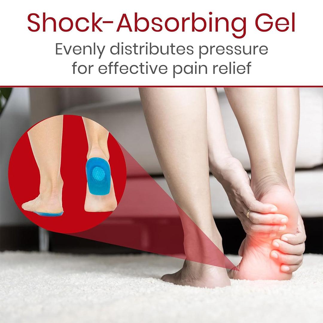 Heel Gel Pads - Heel Support Gel Inserts Plantar Fasciitis Insole Orthotic Foot Arch Pain Relief Apparel & Accessories - Tophatter Daily Deals