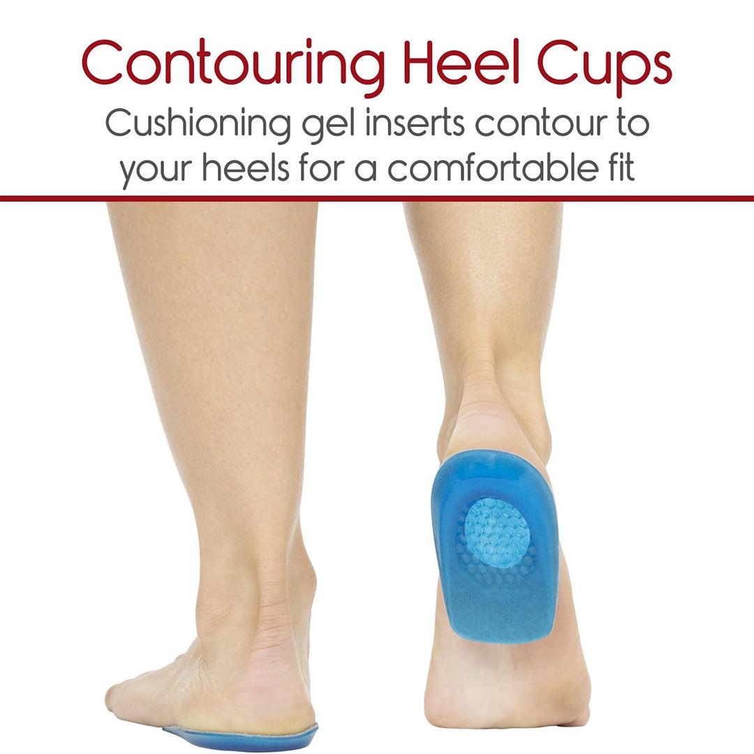 Heel Gel Pads - Heel Support Gel Inserts Plantar Fasciitis Insole Orthotic Foot Arch Pain Relief Apparel & Accessories - Tophatter Daily Deals