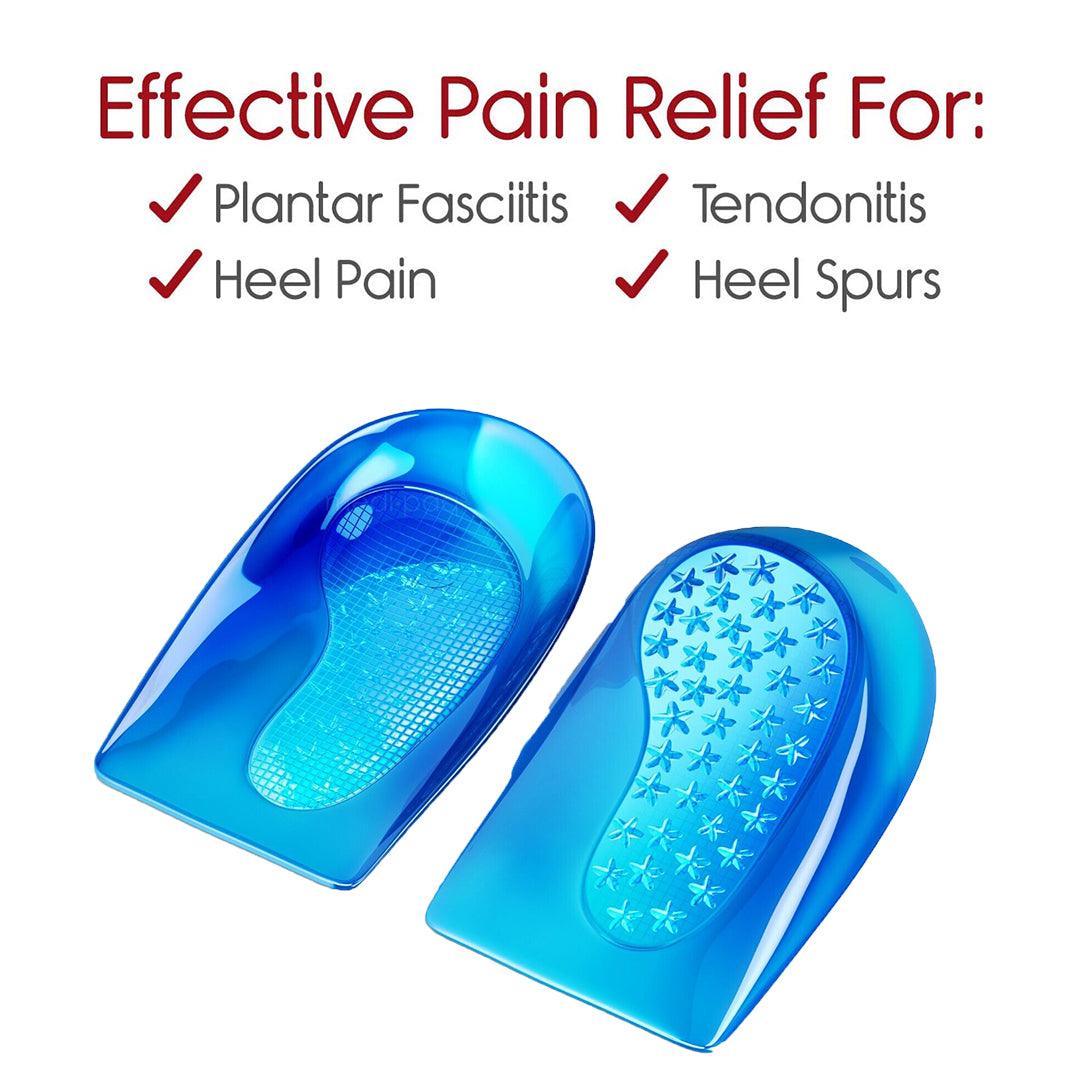 Heel Gel Pads - Heel Support Gel Inserts Plantar Fasciitis Insole Orthotic Foot Arch Pain Relief Apparel & Accessories - Tophatter Daily Deals