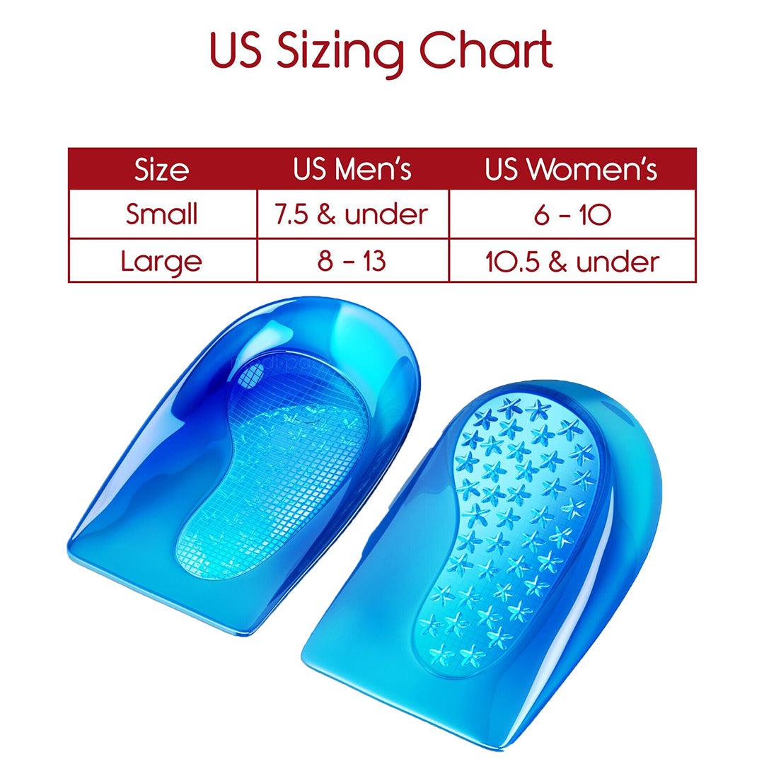 Heel Gel Pads - Heel Support Gel Inserts Plantar Fasciitis Insole Orthotic Foot Arch Pain Relief Apparel & Accessories - Tophatter Daily Deals