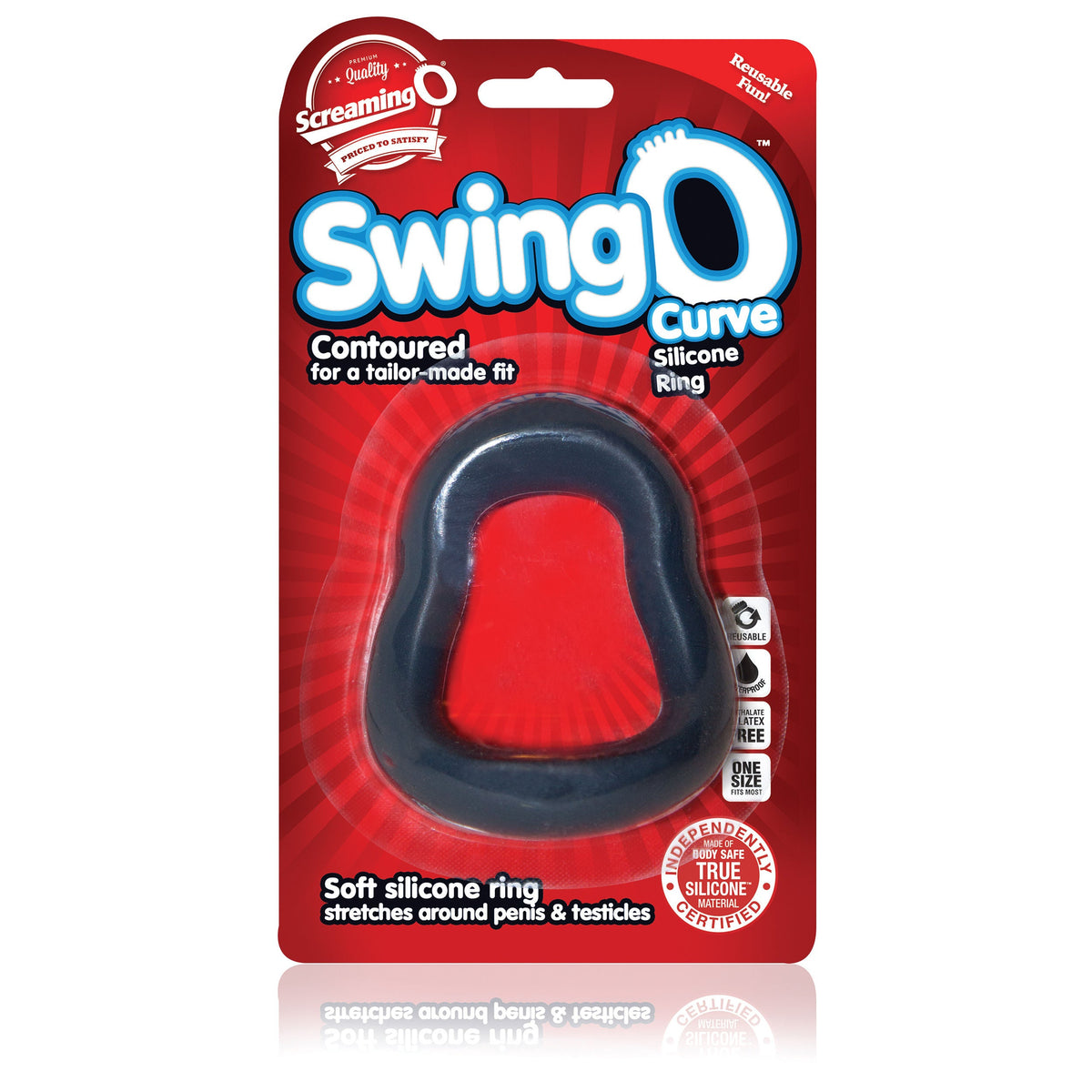 Swingo Curve (Grey) – Versatile Reversible Cock Ring > Cock Ring > Single - Tophatter Daily Deals
