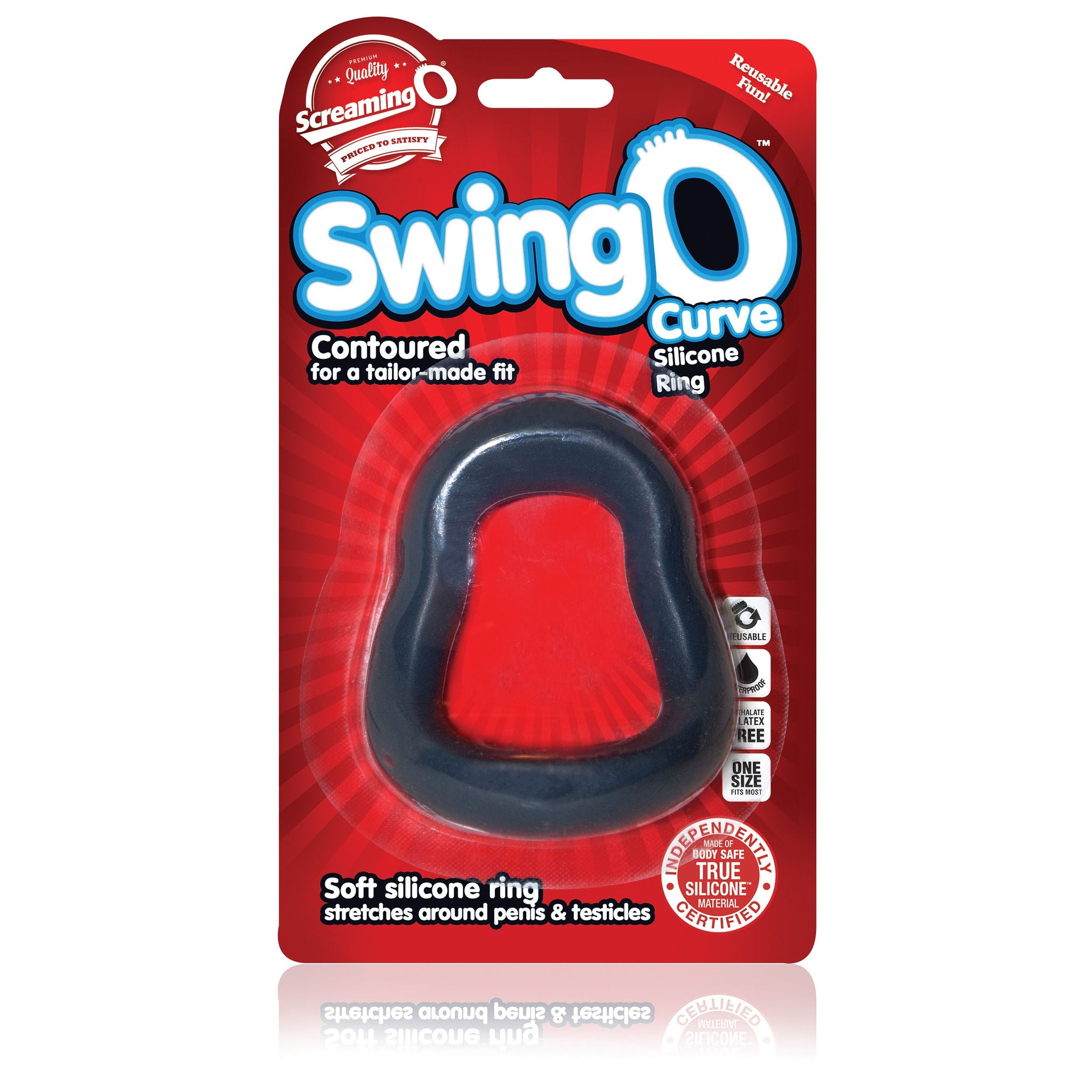 Swingo Curve (Grey) – Versatile Reversible Cock Ring > Cock Ring > Single - Tophatter Daily Deals
