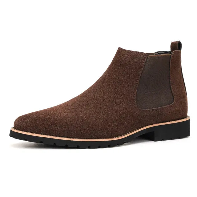 Nubuck Leather Ankle Boots for Mens Brown Boots - Tophatter Daily Deals
