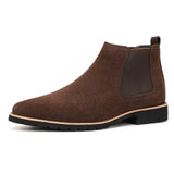 Nubuck Leather Ankle Boots for Mens Brown Boots - Tophatter Daily Deals