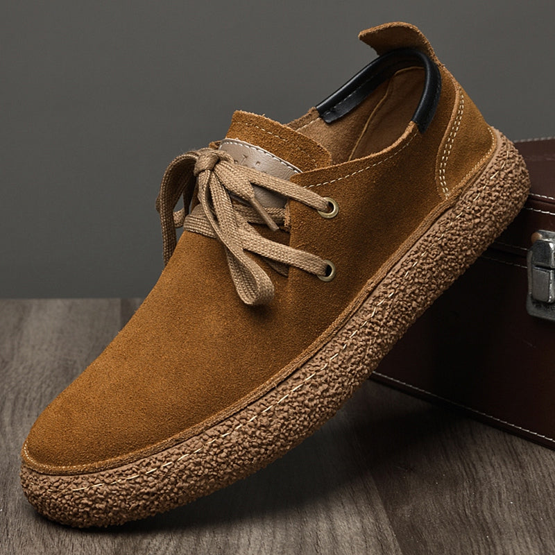 Nubuck Leather Loose Fitting Casual Shoes Shoes - Tophatter Daily Deals