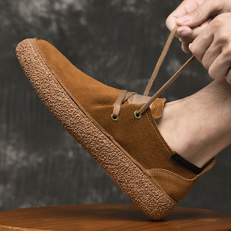 Nubuck Leather Loose Fitting Casual Shoes Shoes - Tophatter Daily Deals