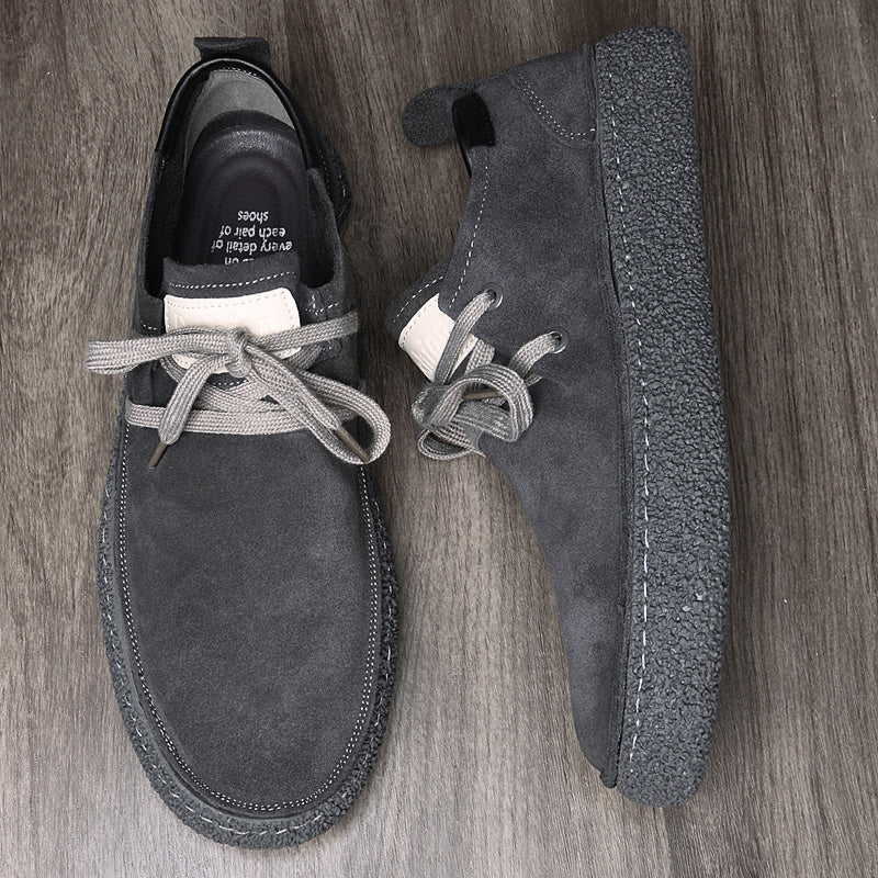 Nubuck Leather Loose Fitting Casual Shoes Shoes - Tophatter Daily Deals