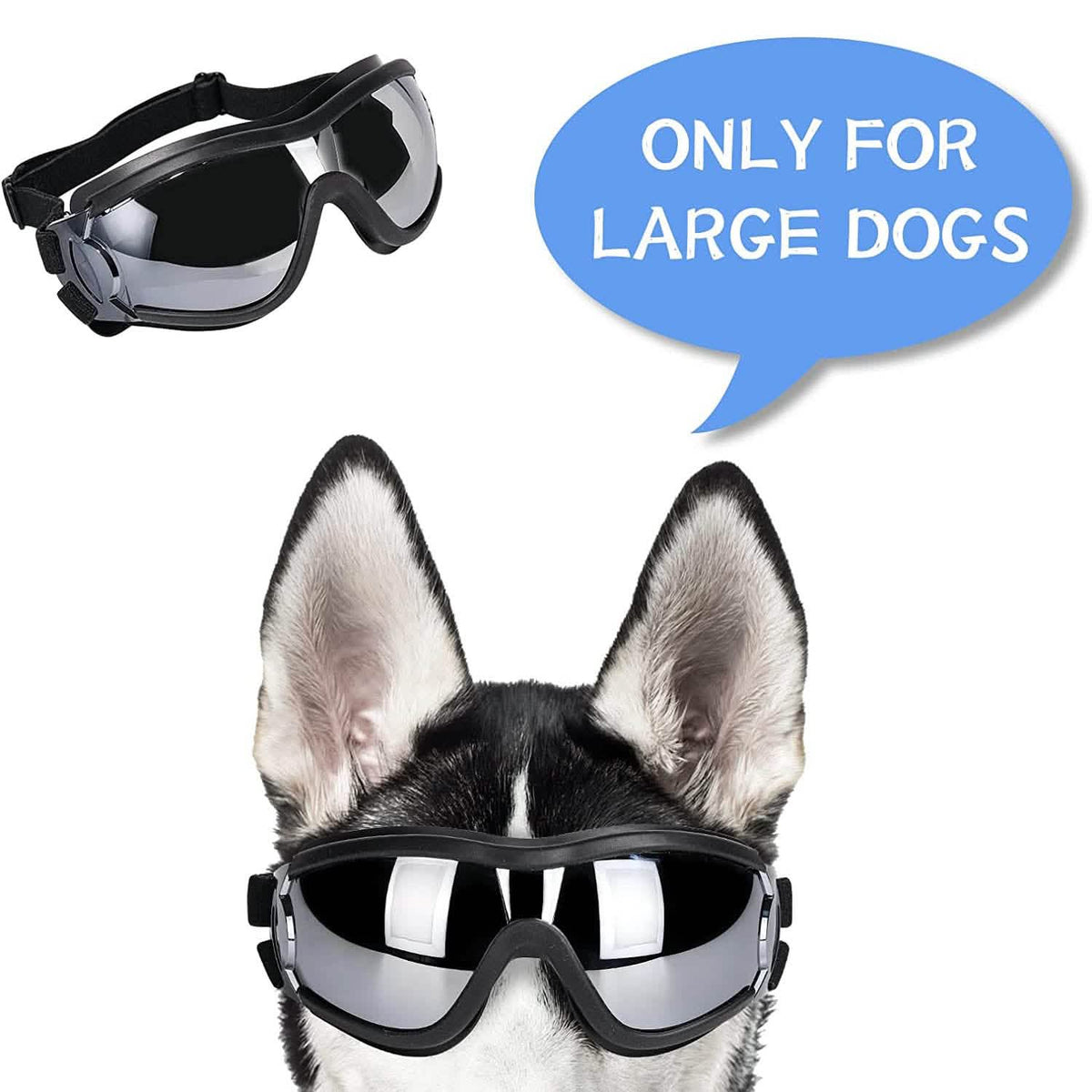 NVTED Dog Sunglasses with Adjustable Strap for Medium or Large Dog Pet Supplies - Tophatter Daily Deals