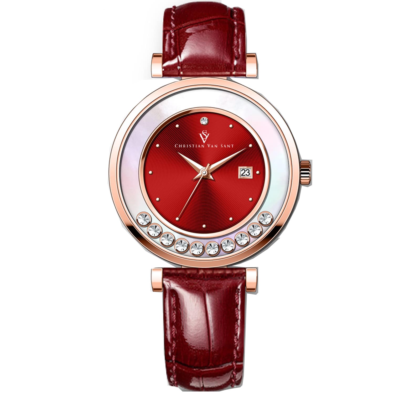 Christian Van Sant Women's Bria // CV3816 Red Watches - Tophatter Daily Deals
