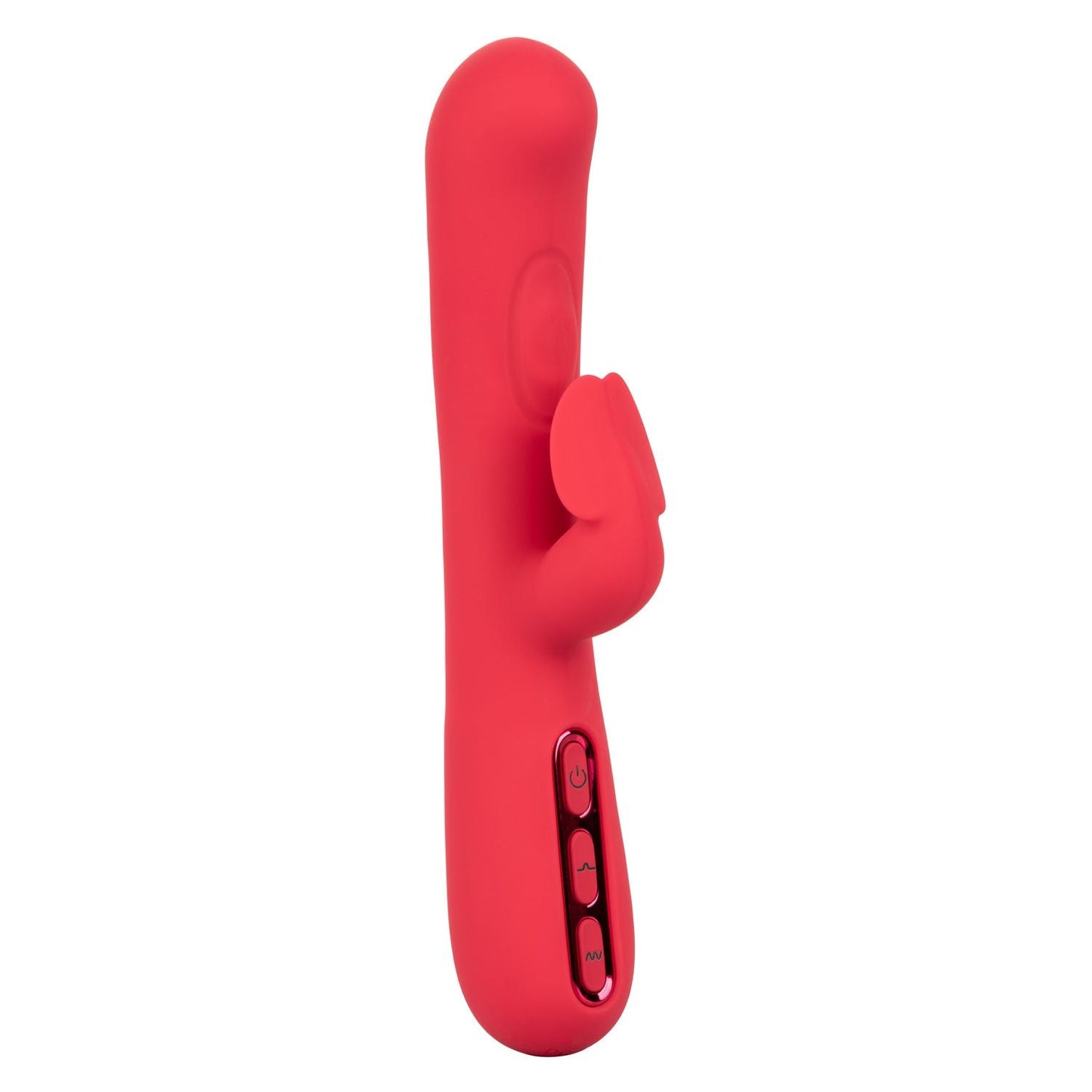 Throb Flutter Red Dual Stimulator Massager with 2x Thumping Action and 7 Vibration Functions, Silicone Waterproof Vibrator > Vibrators > Ladies > Rabbit - Tophatter Daily Deals