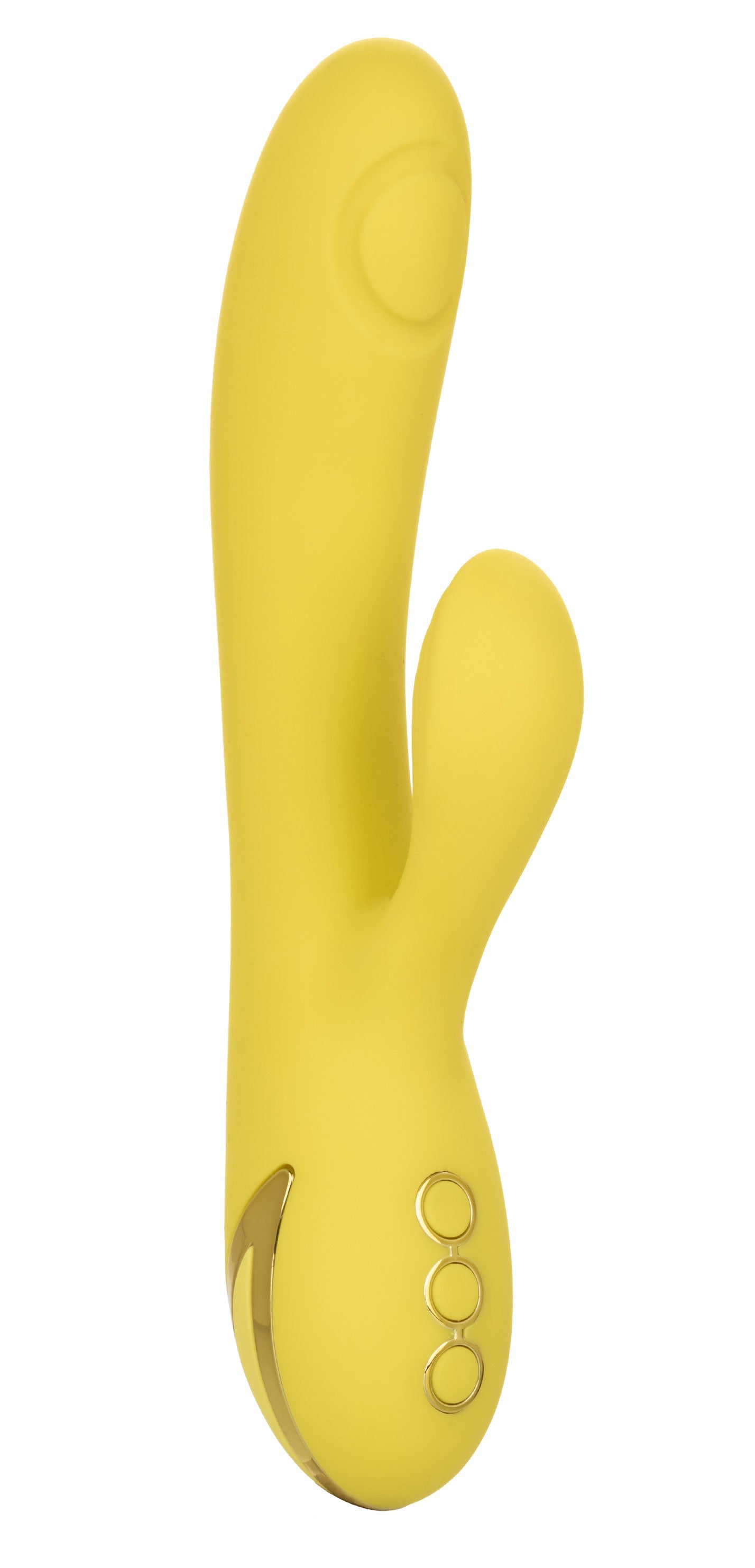 California Dreaming San Diego Seduction Yellow Silicone Dual-Action Massager with Triple Motors and 10 Functions > Vibrators > Ladies > Rabbit - Tophatter Daily Deals