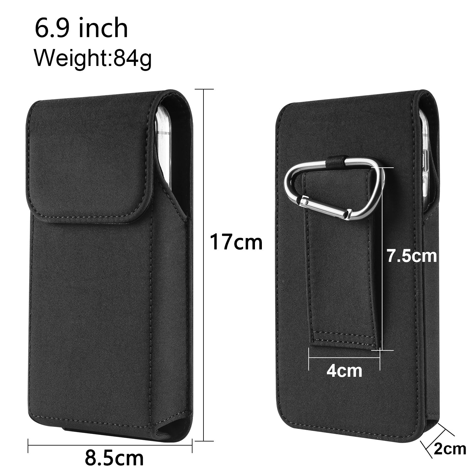 Nylon Belt Clip Phone Case Man Waist Bag For Phone 6.9 Inch Mobile Phone Cases - Tophatter Daily Deals