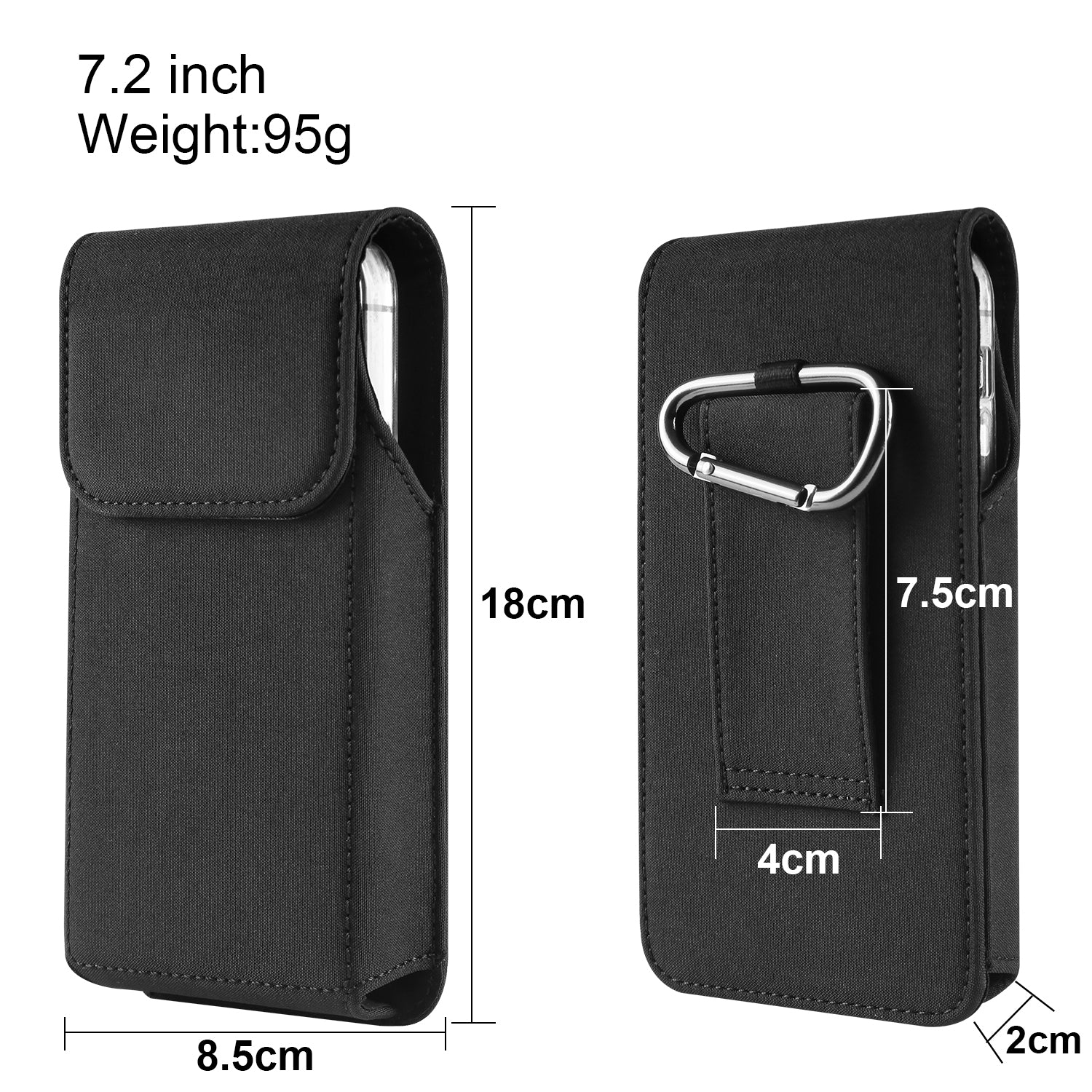 Nylon Belt Clip Phone Case Man Waist Bag For Phone 7.2 Inch Mobile Phone Cases - Tophatter Daily Deals
