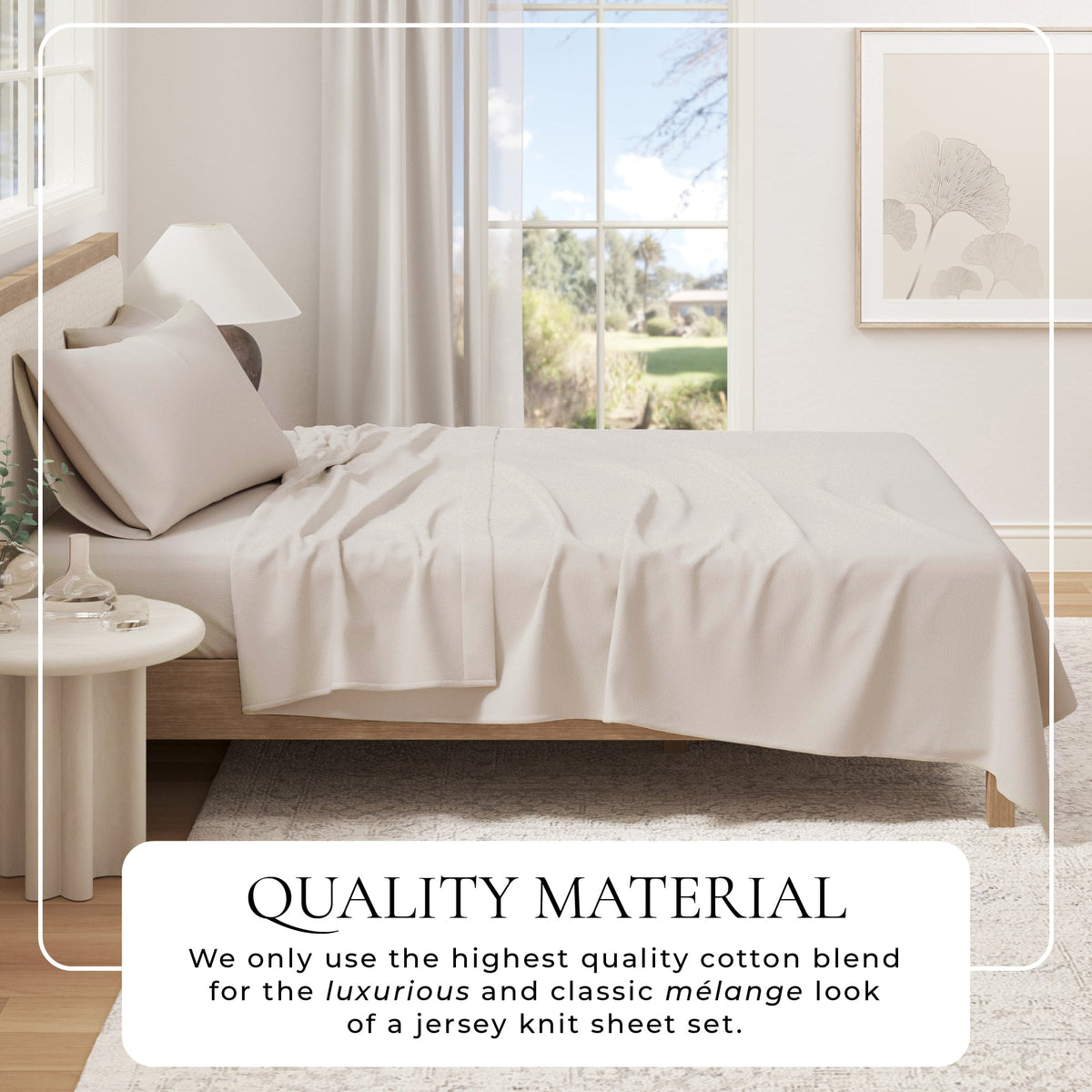 100% Organic Cotton Jersey Knit Sheets Bedding - Tophatter Daily Deals