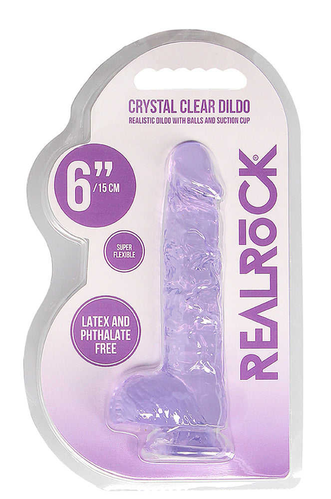 REALROCK 6'' Realistic Dildo With Balls - 15.2 cm Dong, Purple > Dildos > Realistic Dildos - Tophatter Daily Deals