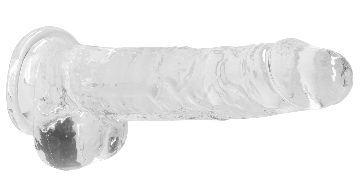 REALROCK Crystal Clear 8 Inch Realistic Dildo with Balls – Body-Safe Dildo > Dildos > Realistic Dildos - Tophatter Daily Deals