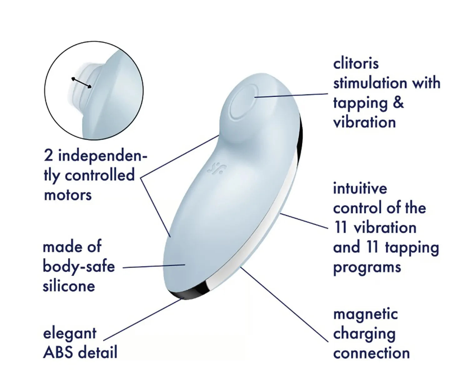 Tap and Climax 2 – Silicone Clitoral Vibrator with Vibration and Tapping > Sex Toys For Ladies > Clitoral Vibrators and Stimulators - Tophatter Daily Deals